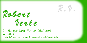 robert verle business card